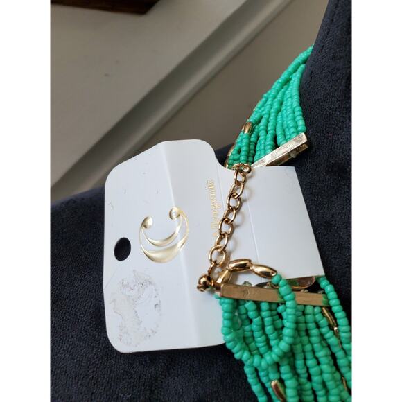 Charming Charlie Blue Multi Layered Seed Bead Fashion Jewelry Necklace - Picture 6 of 8